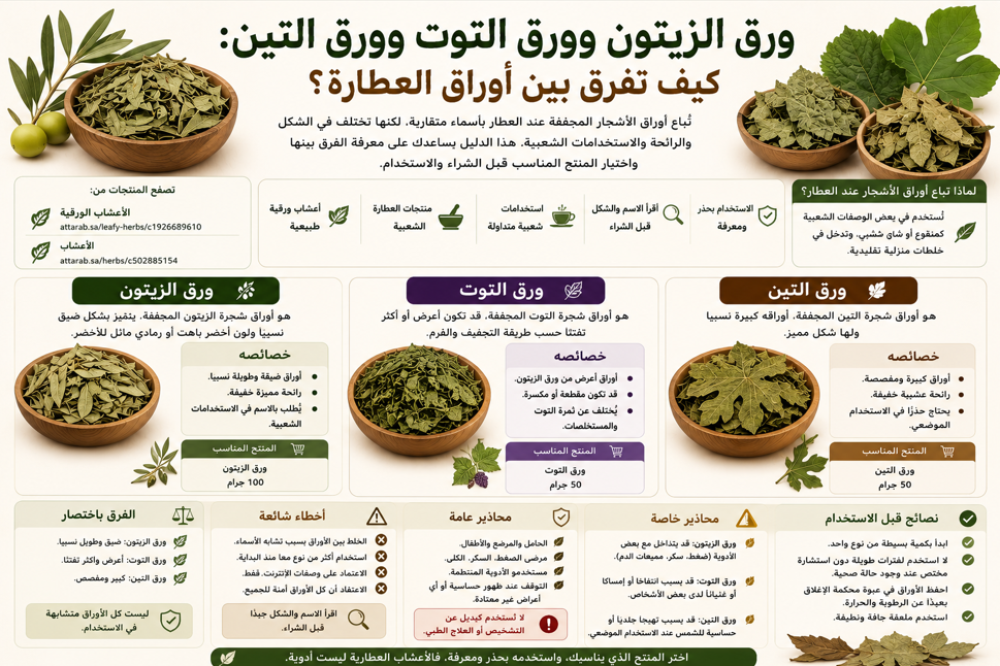 ورق الزيتون وورق التوت: كيف تفرق بين الأوراق؟