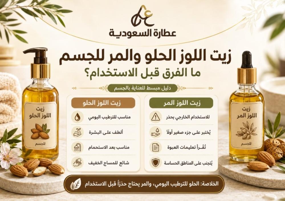 زيت اللوز الحلو والمر للجسم: الفرق قبل الاستخدام