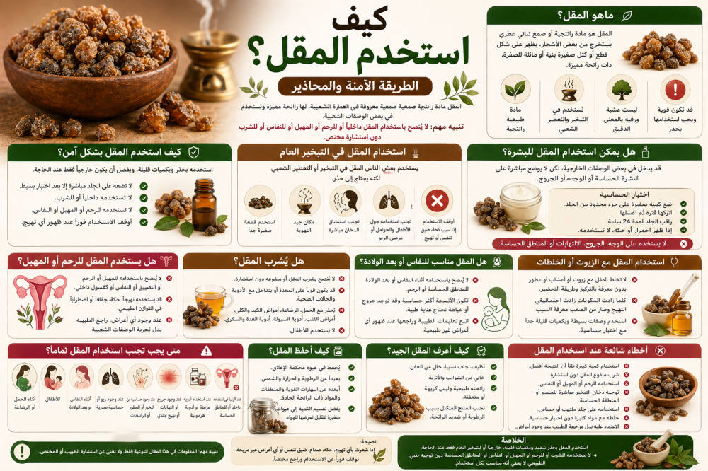 كيف استخدم المقل؟ الطريقة الآمنة والمحاذير