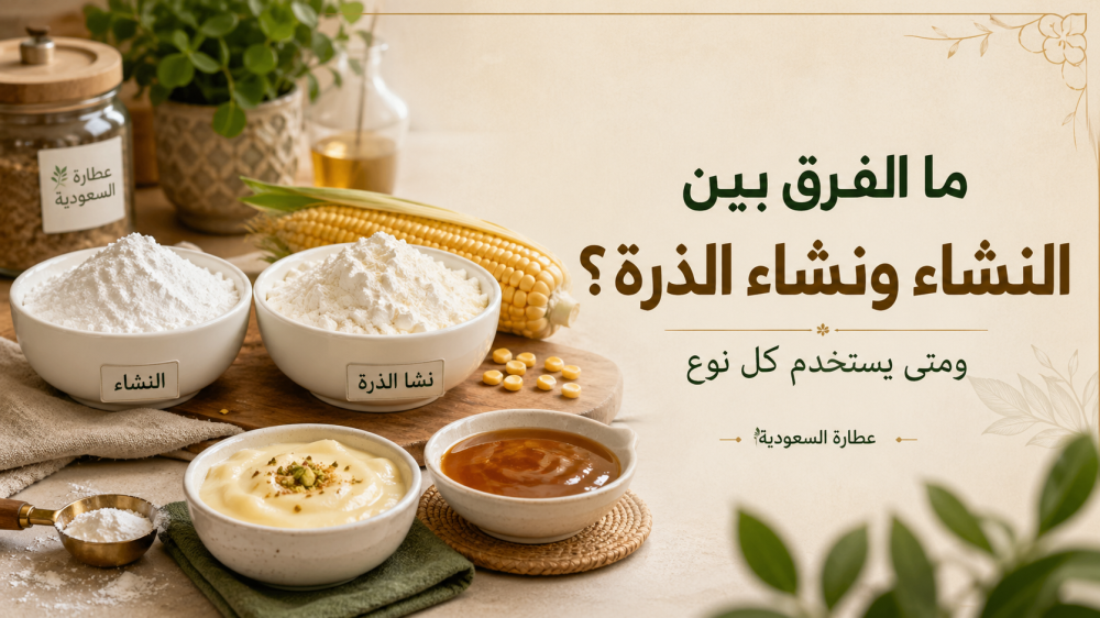 الفرق بين النشاء ونشاء الذرة ومتى يستخدم كل نوع