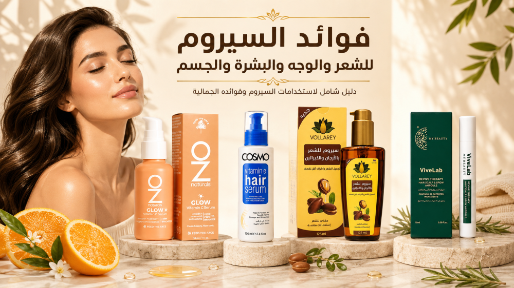 فوائد السيروم للشعر والوجه والبشرة والجسم