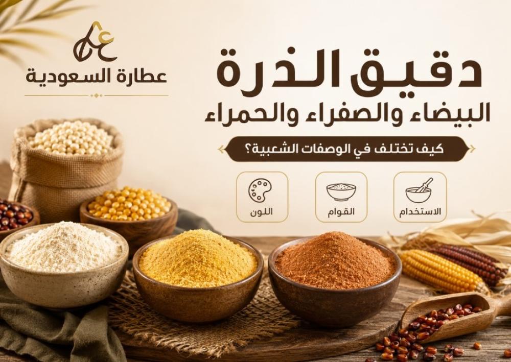 دقيق الذرة البيضاء والصفراء والحمراء: دليل الاستخدام