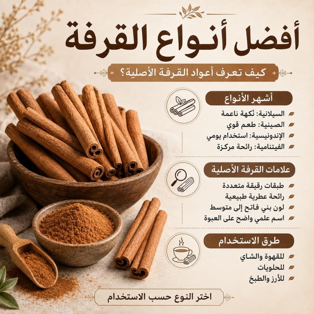أفضل أنواع القرفة وكيف تعرف أعواد القرفة الأصلية؟