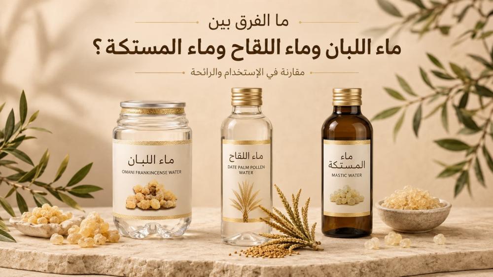 ما الفرق بين ماء اللبان وماء اللقاح وماء المستكة ؟