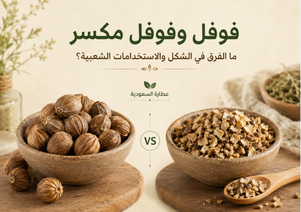 فوفل مكسر: الفرق بينه وبين الفوفل الكامل