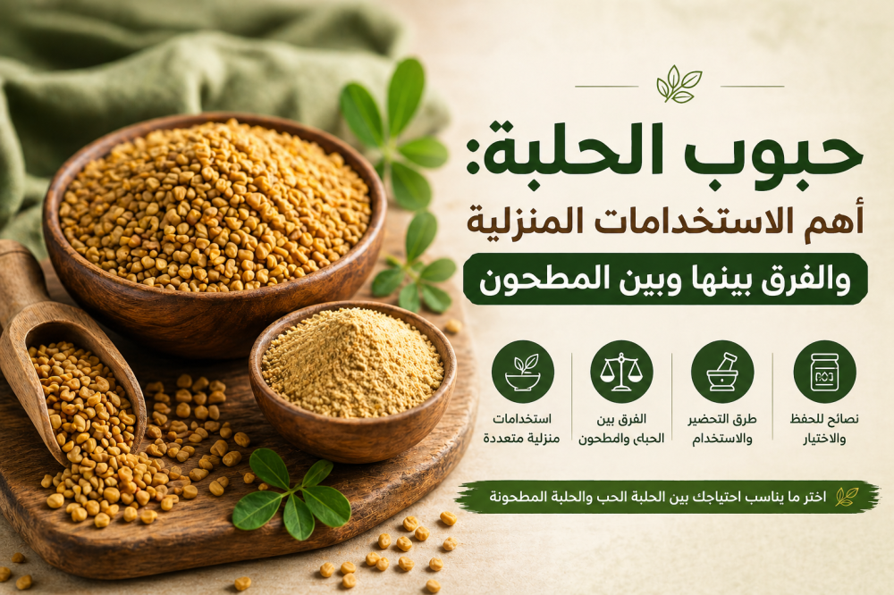 حبوب الحلبة: الاستخدامات والفرق بينها وبين المطحونة