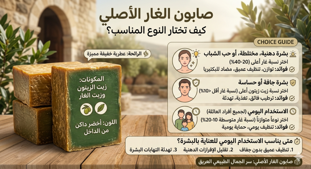 صابون الغار: كيف تختار الأصلي وما الفرق بين الأنواع