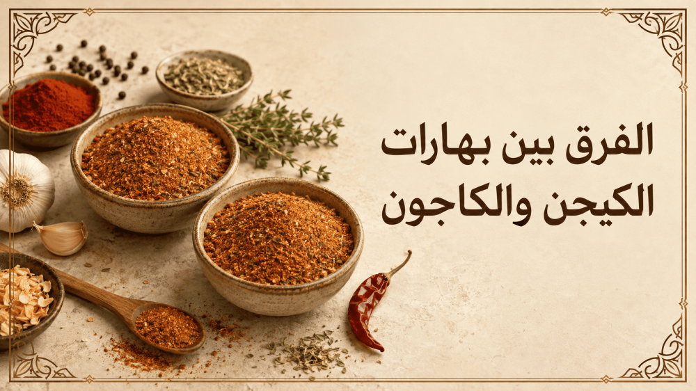 الفرق بين بهارات الكيجن والكاجون واستخداماتهما