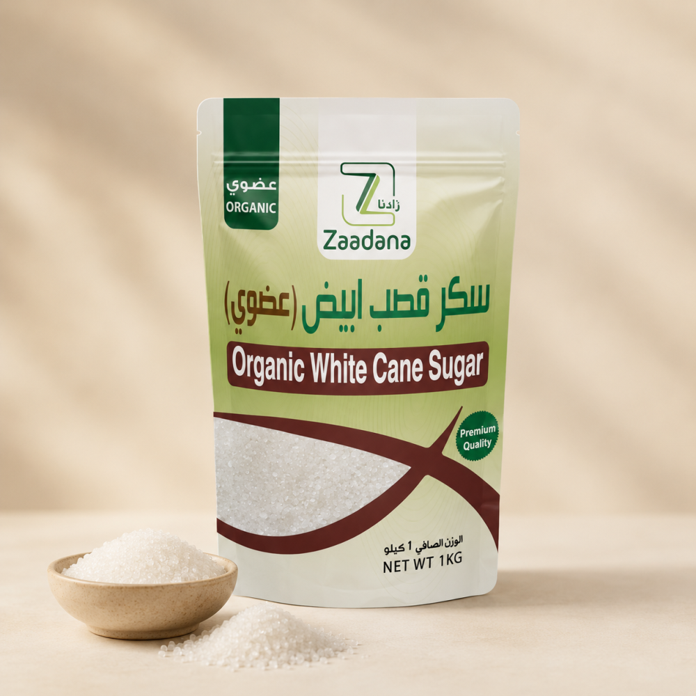 سكر قصب أبيض عضوي زادنا 1 كيلو