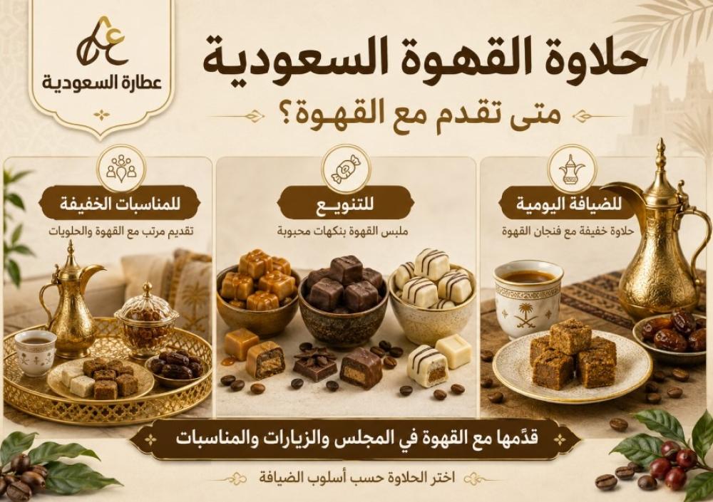 حلاوة القهوة السعودية: متى تقدم مع القهوة؟