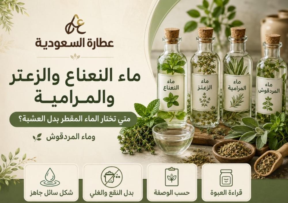 ماء النعناع والزعتر والمرامية: متى تختار المقطر؟