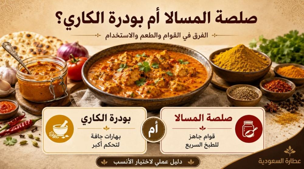 صلصة المسالا أم بودرة الكاري؟ الفرق في القوام والطعم والاستخدام