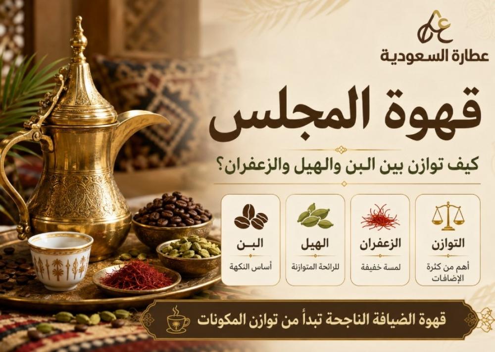 قهوة المجلس: كيف توازن بين البن والهيل والزعفران؟