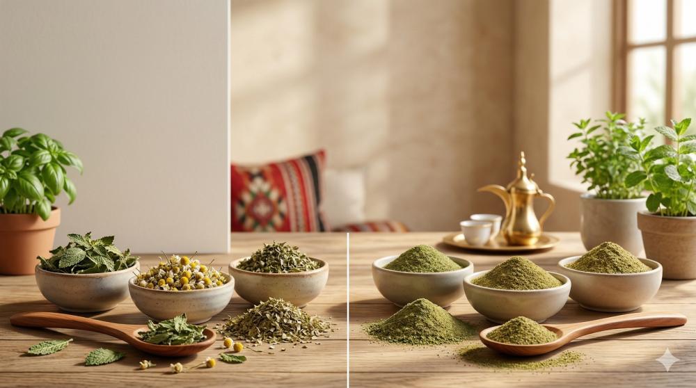 متى تستخدم الأعشاب الصحيحة ومتى تشتري الأعشاب المطحونة
