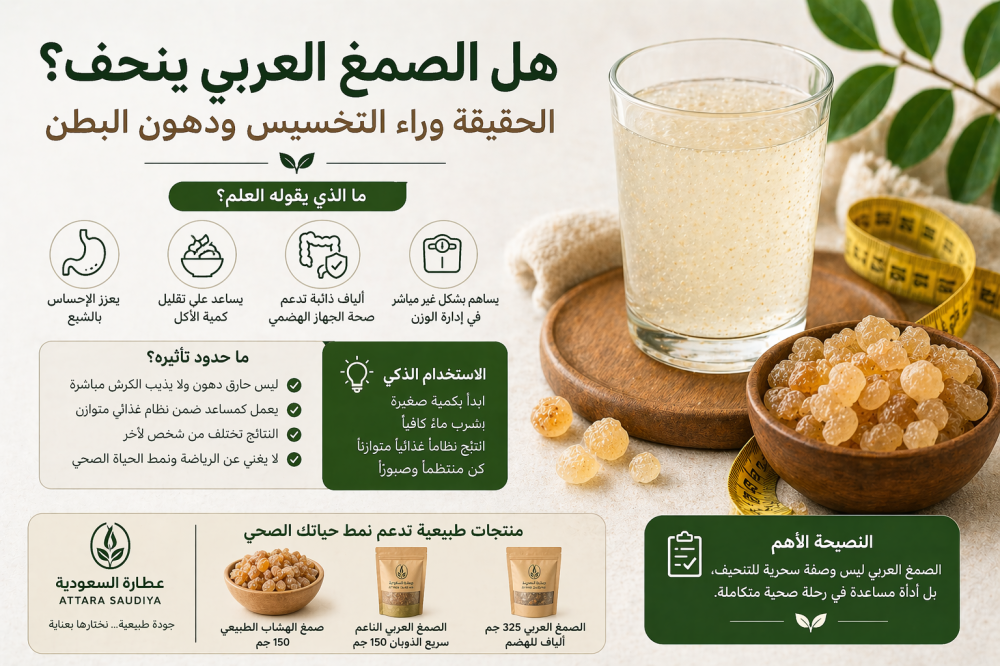 هل الصمغ العربي ينحف؟ الحقيقة وراء التخسيس ودهون البطن سؤال هل الصمغ ا