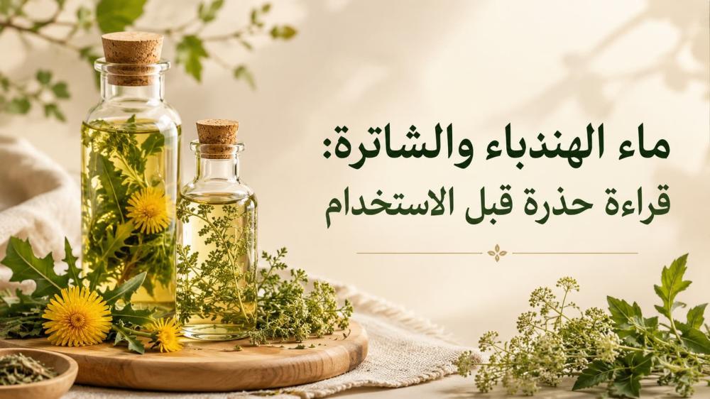قراءة حذرة قبل الاستخدام لماء الهندباء والشاترة
