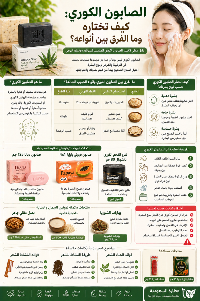الصابون الكوري: كيف تختاره وما الفرق بين أنواعه؟