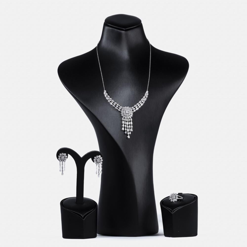 طقم سهرة زركون بتصاميم الالماس