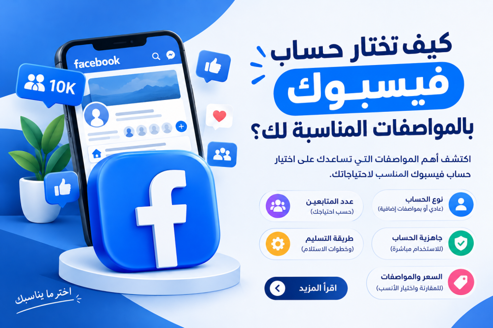 كيف تختار حساب فيسبوك بالمواصفات التي تناسبك؟