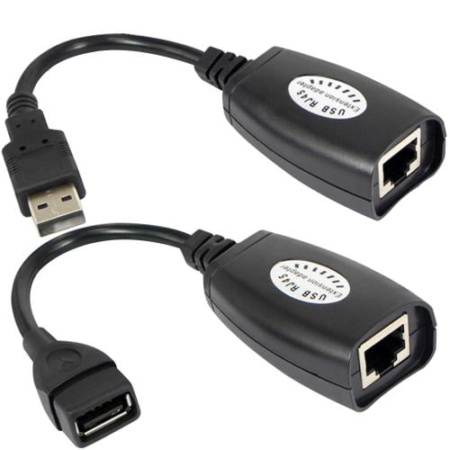 موصل تمديد USB إلى RJ45 عن طريق كيبل ايثرنت ذكر/ان...