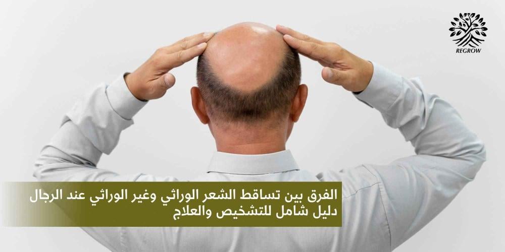 الفرق بين تساقط الشعر الوراثي وغير الوراثي عند الرجال | دليل شامل للتشخيص والعلاج