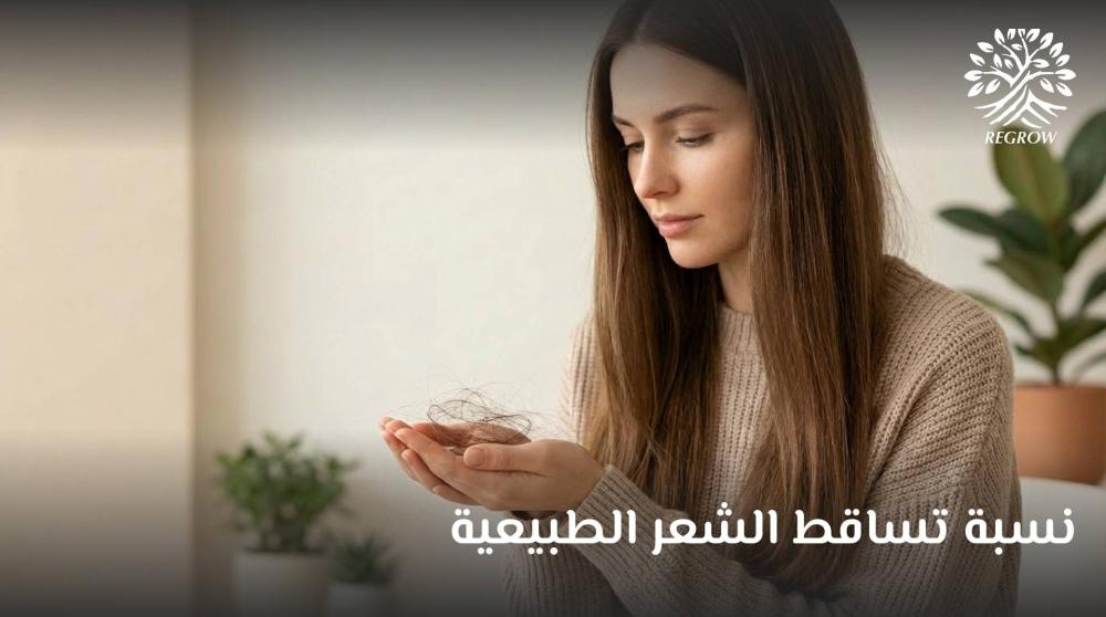 نسبة تساقط الشعر الطبيعية