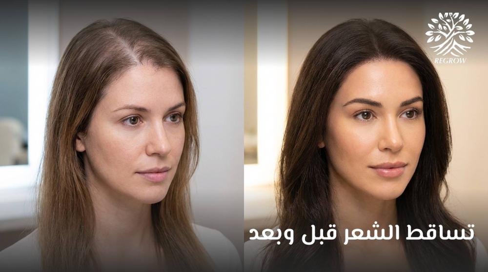 تساقط الشعر قبل وبعد