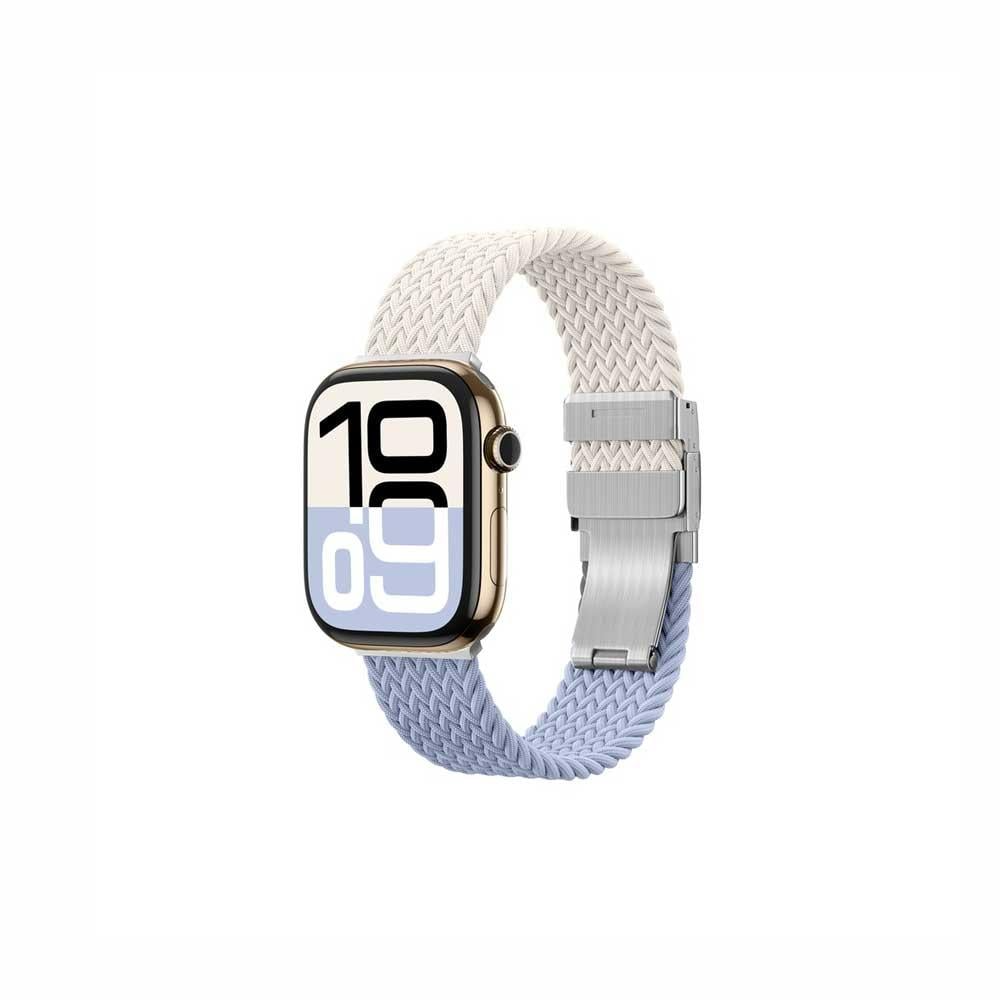 سوار نايلون AmazingThing لساعة ابل مقاس45/46/49 مم - ابيض وبنفسجي