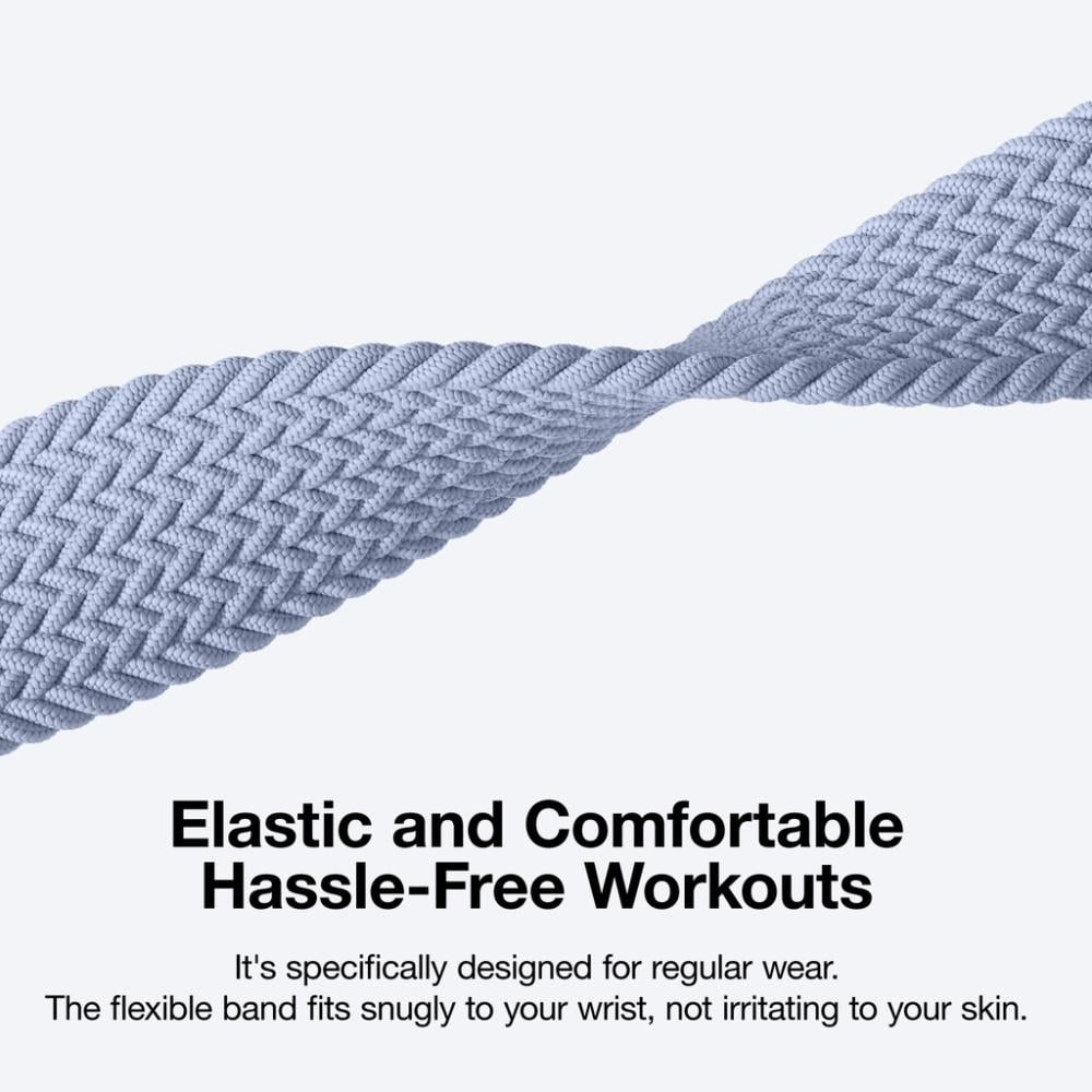 سوار نايلون AmazingThing لساعة ابل مقاس45/46/49 مم - ابيض وبنفسجي