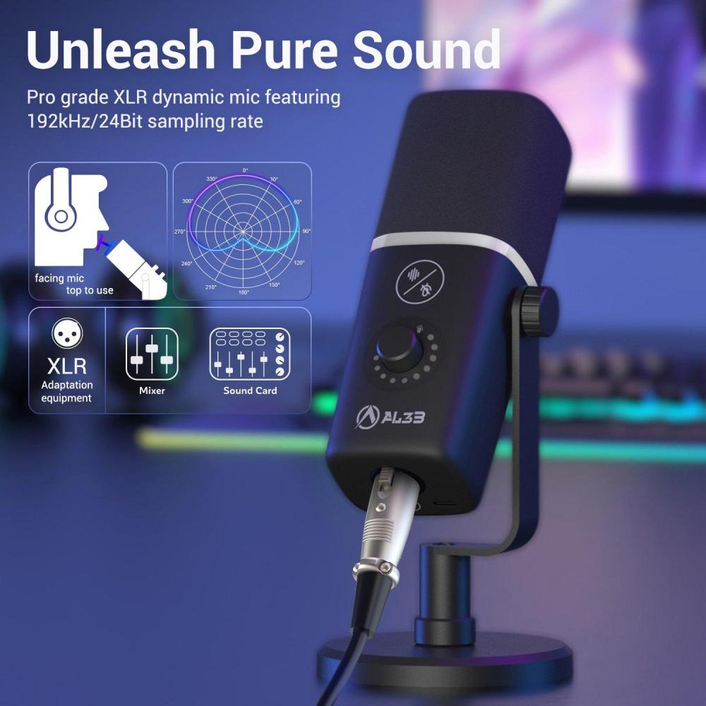 مايك قيمنق بيور كاست -  MIC GAMING PURECAST AL3B WHITE XLR