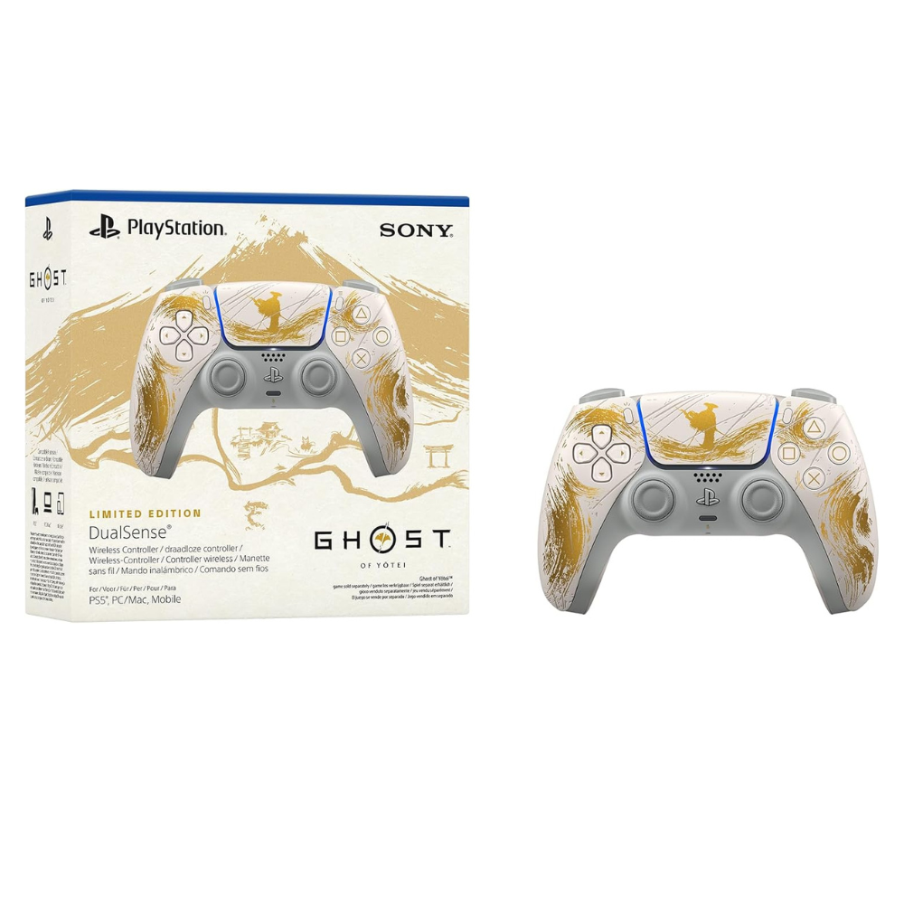 يد بلايستيشن جوست اوف يوتي جولد اصدار محدود - DualSense Wireless Controller Ghost of Yotei Gold Limited Edition PS5