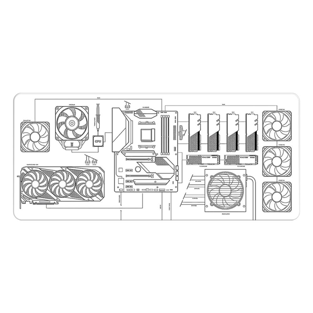 ماوس باد - MOUSEPAD PC 90x40x3MM