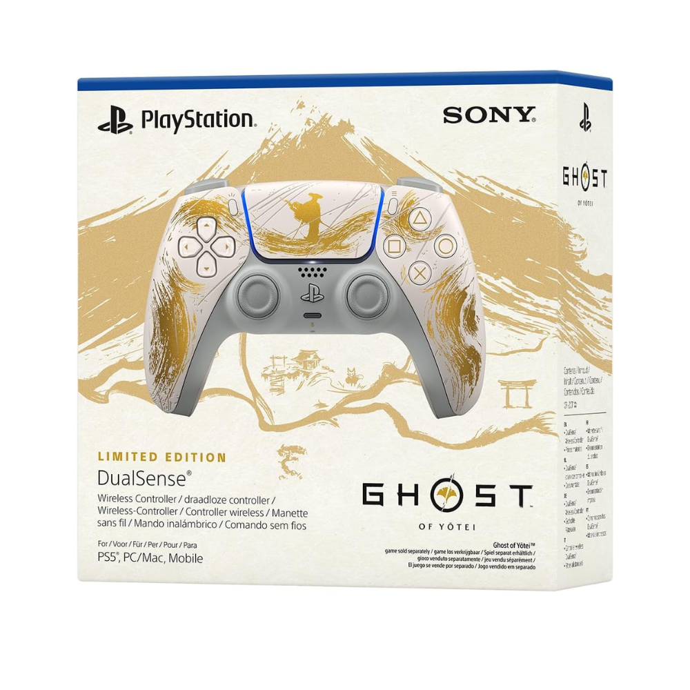 يد بلايستيشن جوست اوف يوتي جولد اصدار محدود - DualSense Wireless Controller Ghost of Yotei Gold Limited Edition PS5