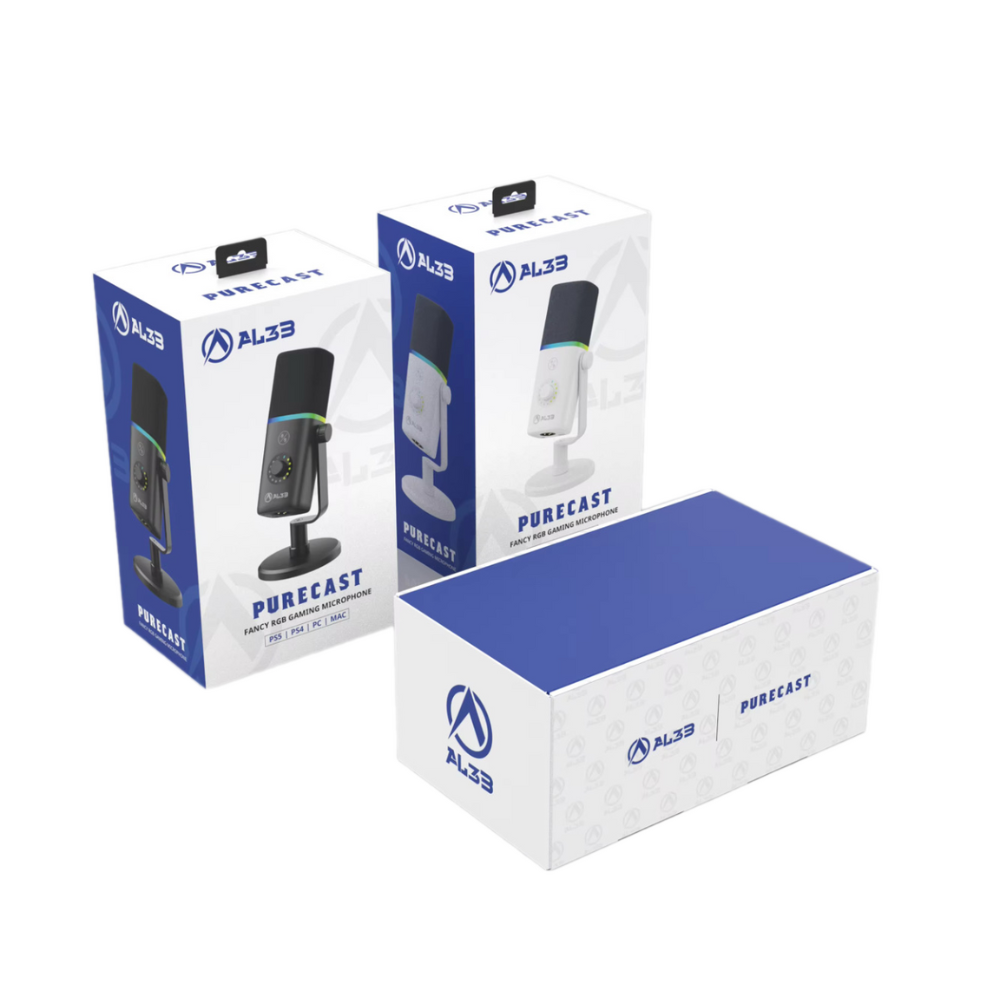 مايك قيمنق بيور كاست -  MIC GAMING PURECAST AL3B WHITE XLR