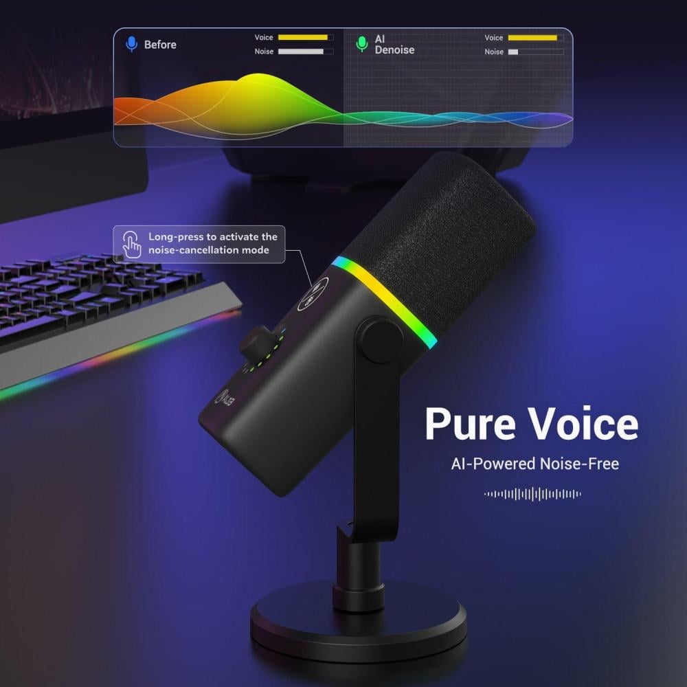 مايك قيمنق بيور كاست -  MIC GAMING PURECAST AL3B WHITE XLR