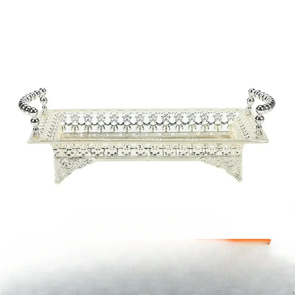 الشمال الحديد المطاوع صينية طويلة الذهب والفضة الجوف الفاكهة وجبة خفيفة صينية تخزين فندق KTV وجبة خفيفة صينية للفاكهة طبق تقديم الحلوى