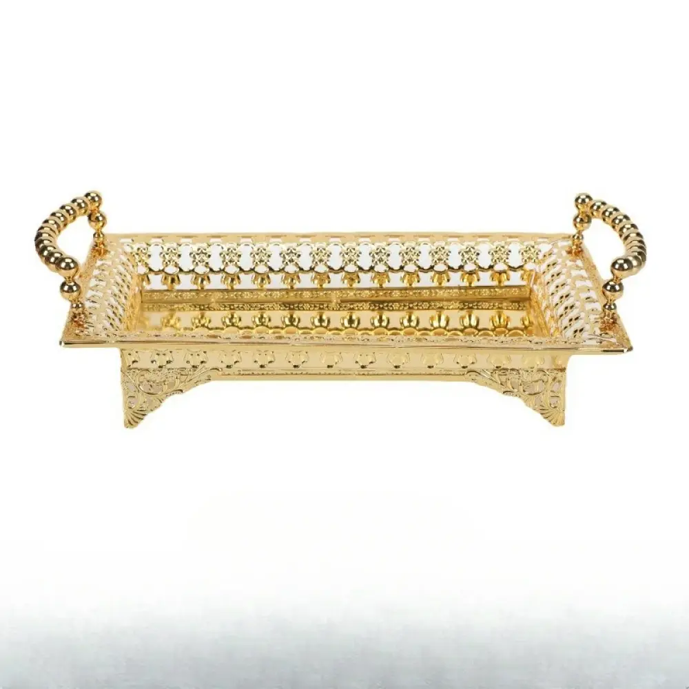 الشمال الحديد المطاوع صينية طويلة الذهب والفضة الجوف الفاكهة وجبة خفيفة صينية تخزين فندق KTV وجبة خفيفة صينية للفاكهة طبق تقديم الحلوى