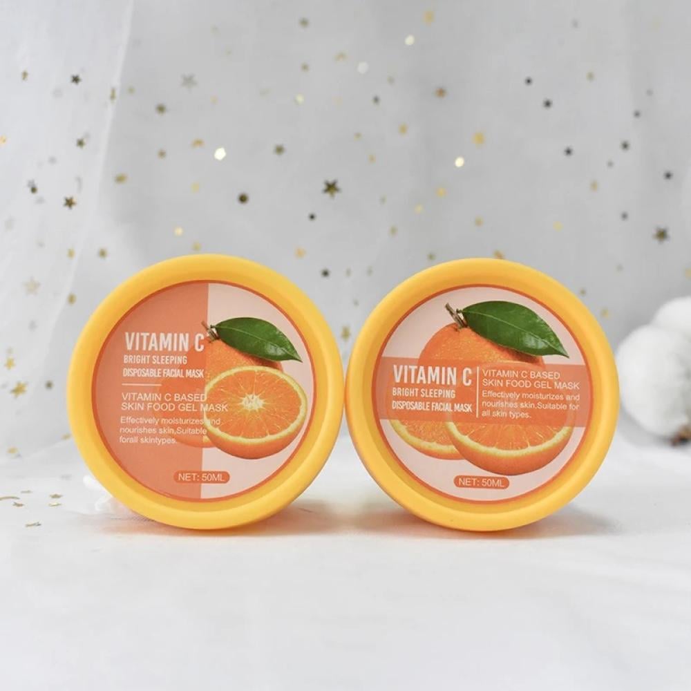 قناع النوم بفيتامين سي يعطي نضارة للبشره وقت الليل لتجديد خلايا البشرة وتوحيد اللون والحفاظ على نعومتها