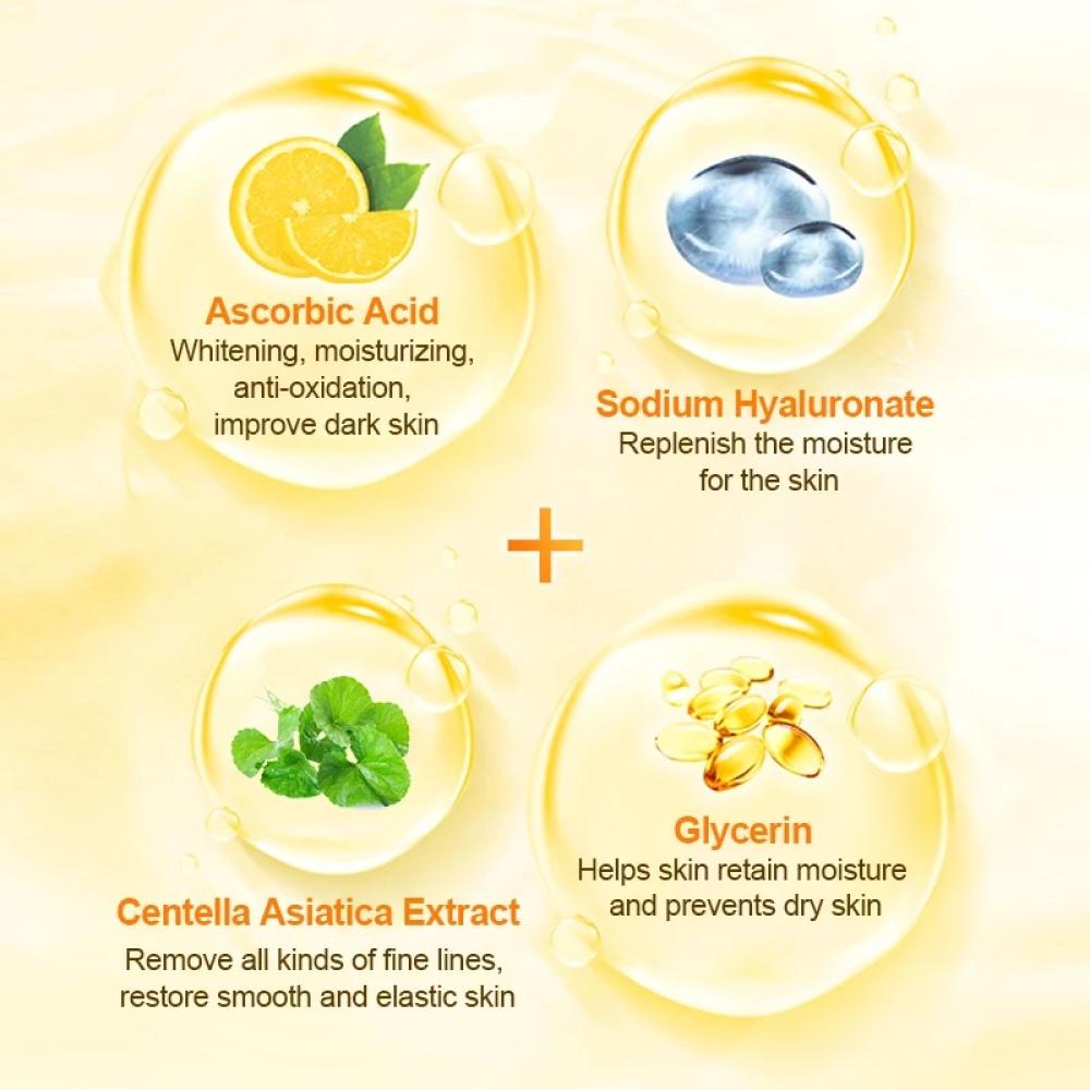 قناع النوم بفيتامين سي يعطي نضارة للبشره وقت الليل لتجديد خلايا البشرة وتوحيد اللون والحفاظ على نعومتها