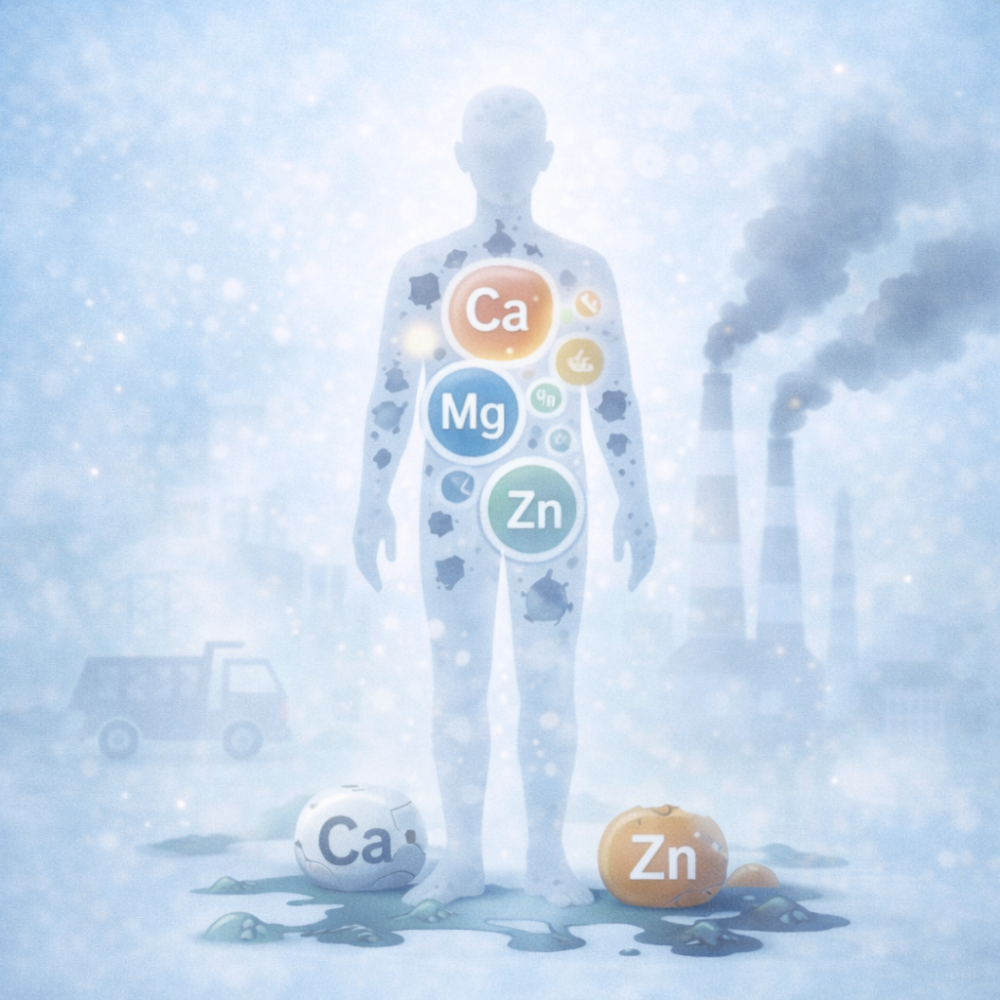 التلوث البيئي وتأثيره على المعادن في الجسم