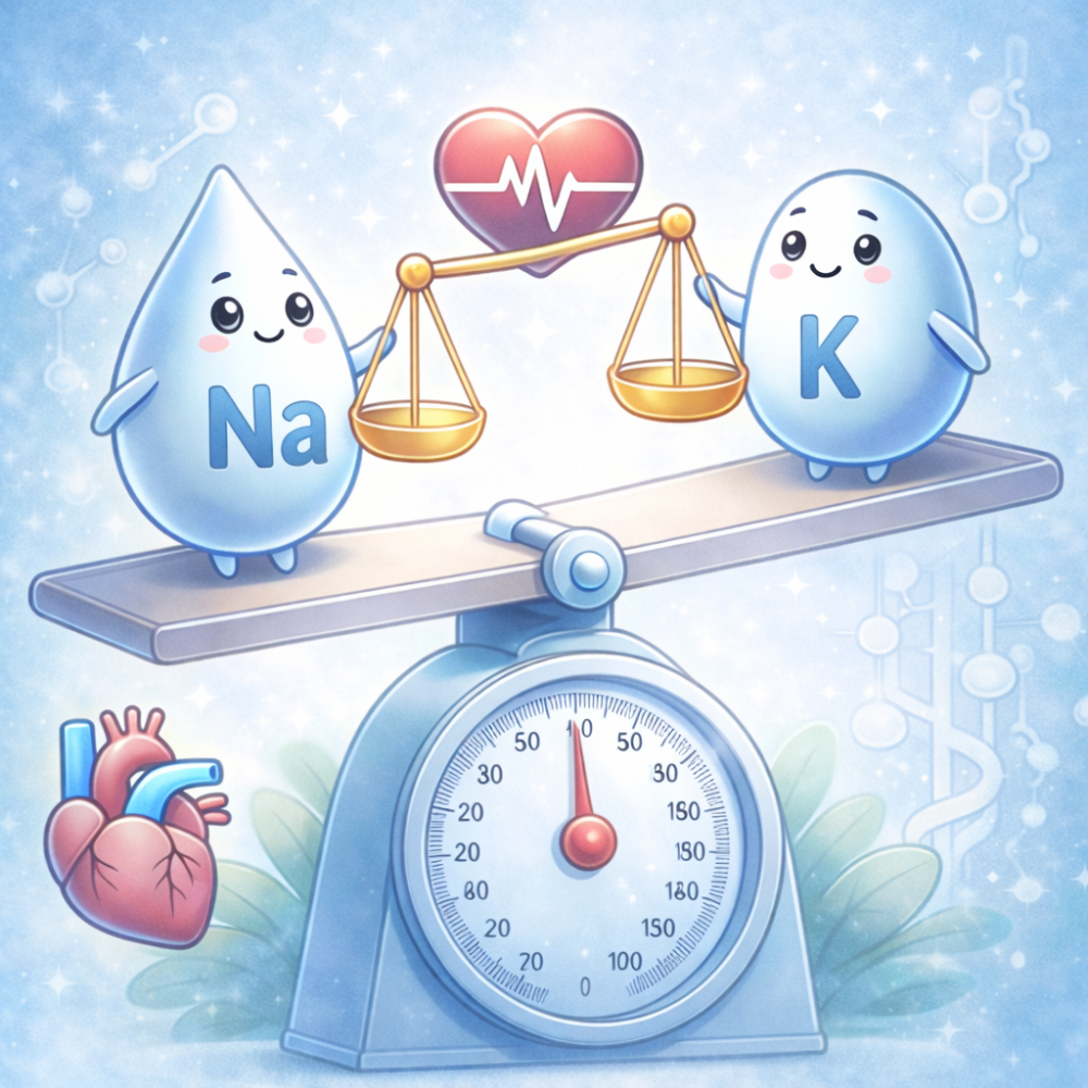 التوازن بين الصوديوم والبوتاسيوم وأثره على ضغط الدم