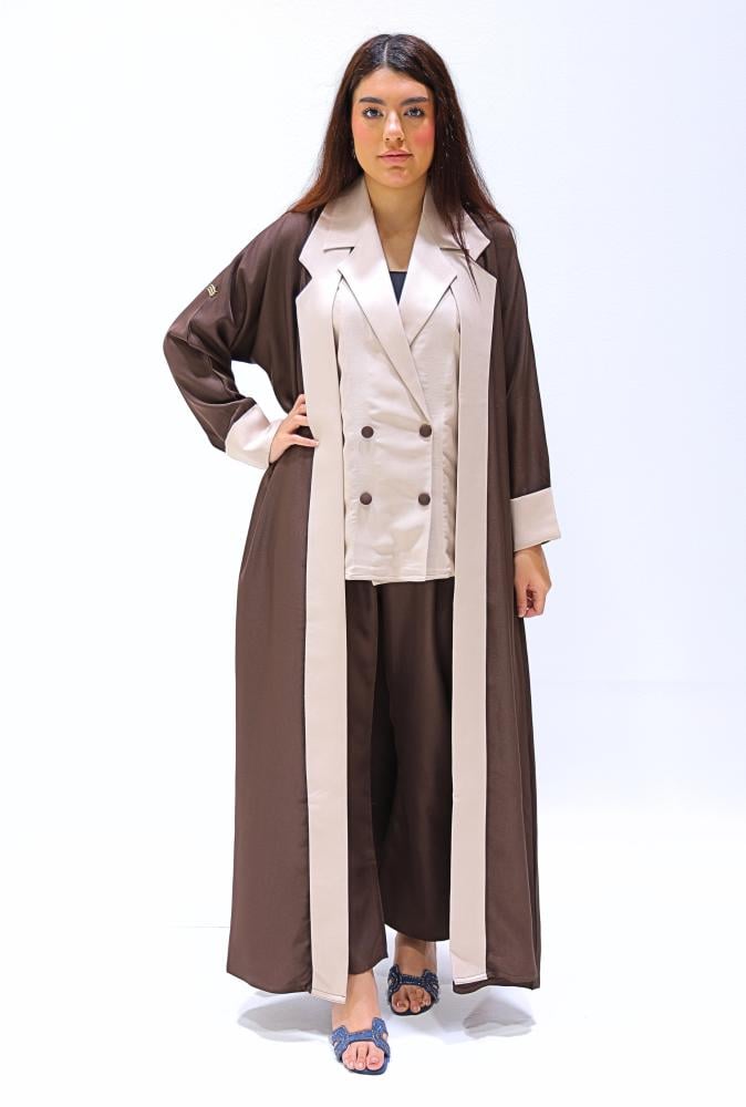 عباية ثلاث قطع ملون 1167320