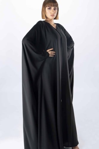 عباية حرير سادة 102601