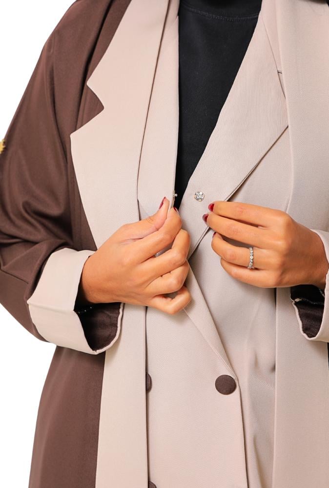 عباية ثلاث قطع ملون 1167320