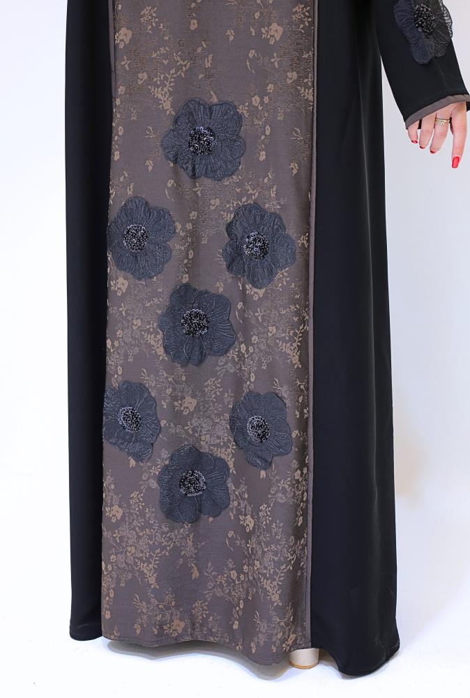 عباية لف تطريز ورود مع جاكر  خلف 1180420