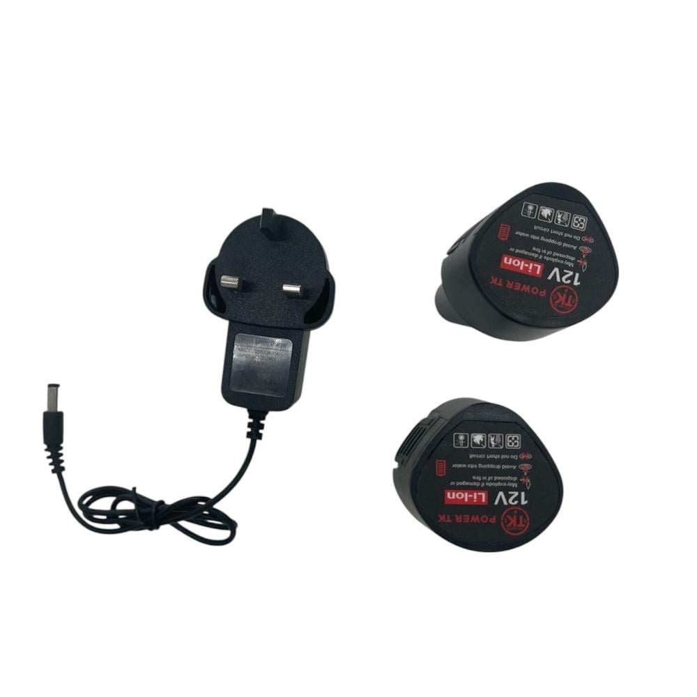 طقم دريل POWER TK 12V | بدون فحمات – صغير وخفيف بعزم 30 نيوتن متر