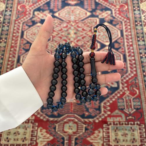 سبحة زعفراني فواح تركواز كركوشه كحلي