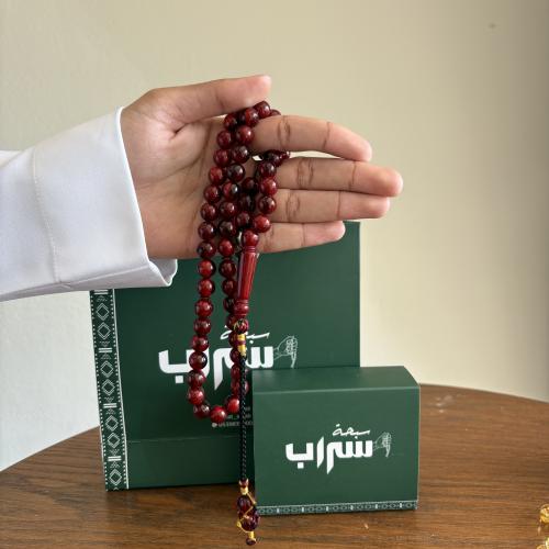 سبحة بكلايت تفصال عنابي مموج