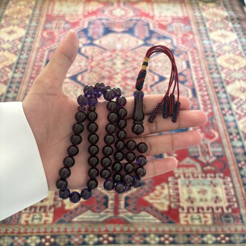 سبحة زعفراني فواح حربا بنفسجي كركوشه عنابي وكحلي