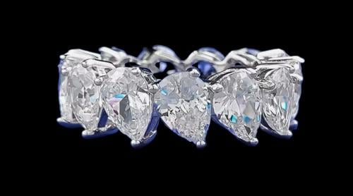 Double ring-pear cut